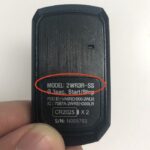 Locate the model number on the back of your Compustar remote to ensure compatibility when purchasing a replacement.